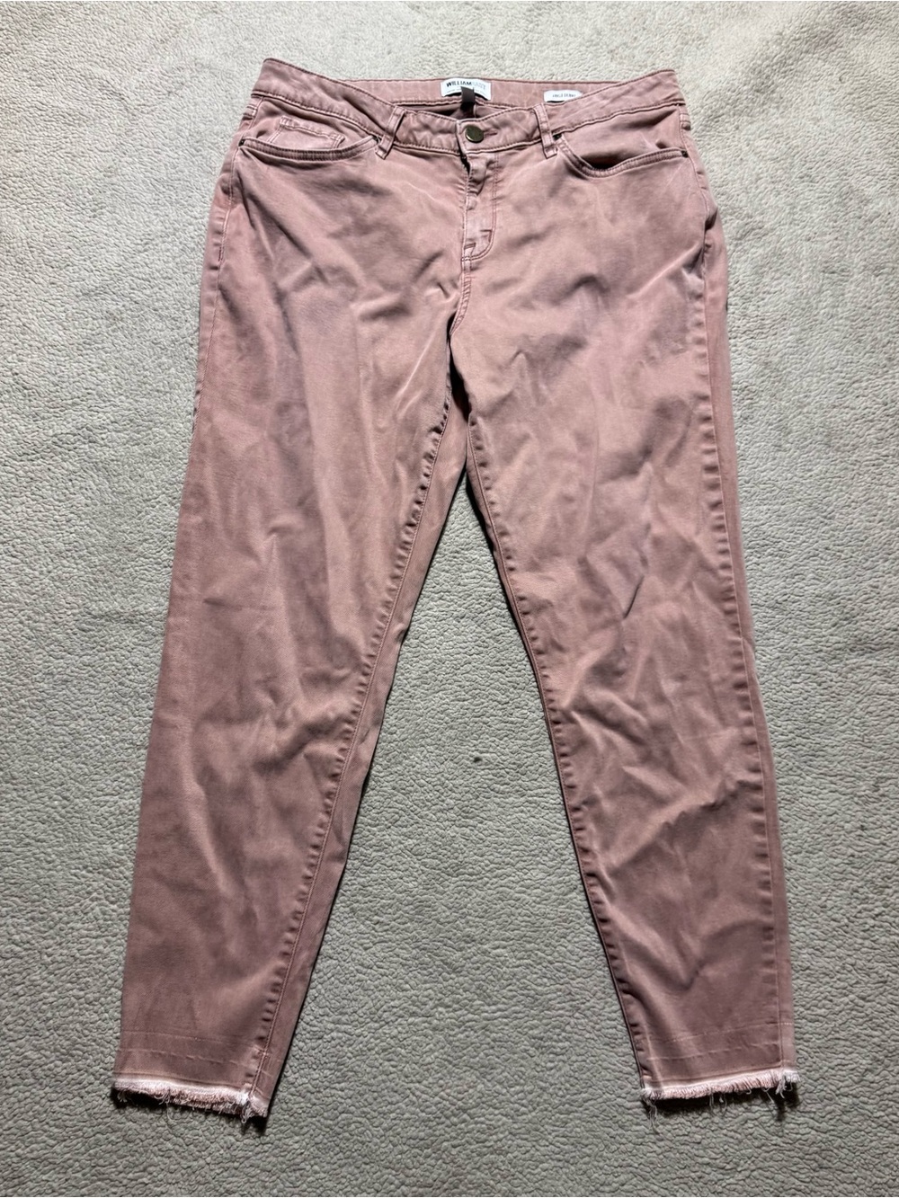 William Rast Jeans Womens 32‎ Ankle Skinny Light Pink Denim Lyocell Mid Rise
